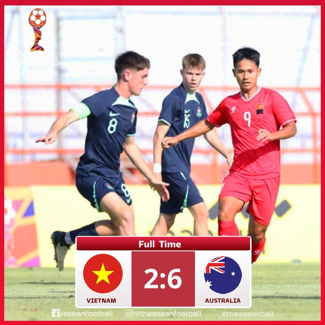 Thua đậm U19 Úc, Việt Nam coi như hết cơ hội đi tiếp tại U19 Đông Nam Á 2024 - Ảnh 1.