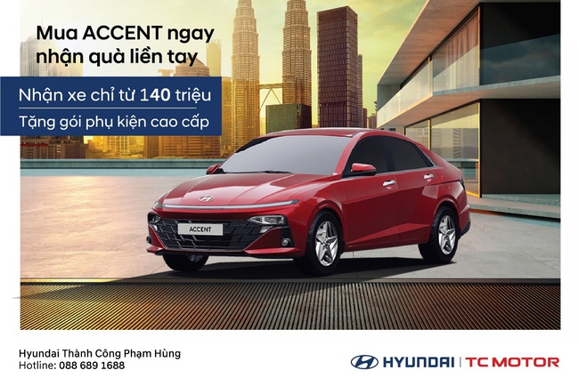 Sở hữu Hyundai Accent chỉ từ 140 triệu đồng tại Hyundai Phạm Hùng - Ảnh 1.