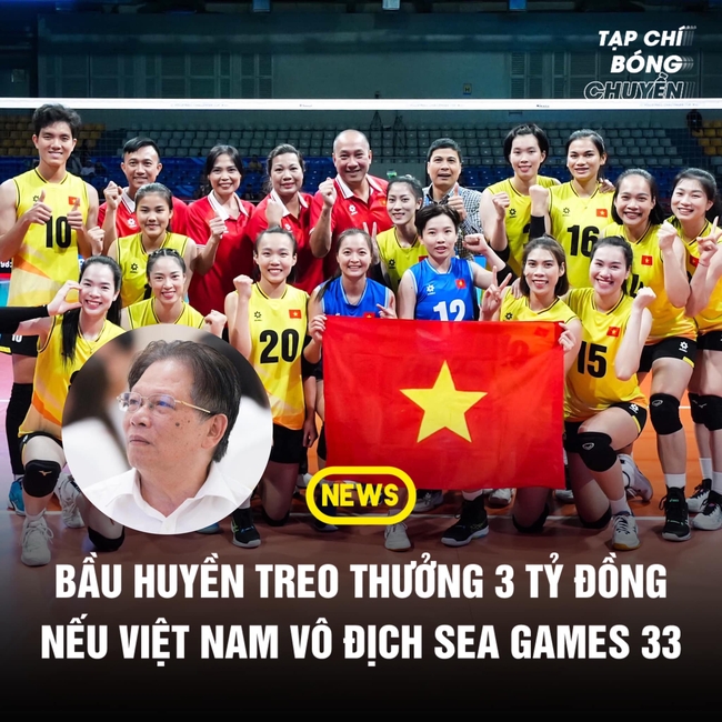 Khích lệ bóng chuyền nữ Việt Nam, 'Bầu' Huyền treo thưởng cực lớn cho tấm HCV SEA Games 33 - Ảnh 1.