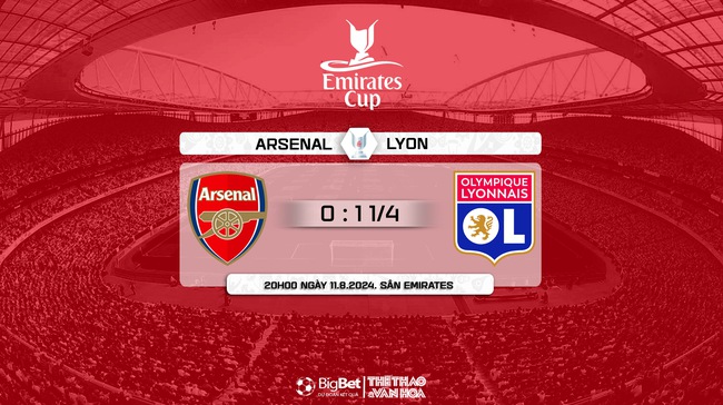 Nhận định, soi tỷ lệ Arsenal vs Lyon (20h00,11/8), Chung kết Emirates Cup 2024 - Ảnh 7.