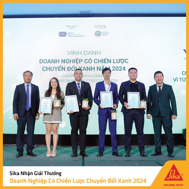 Sika nhận giải thưởng &quot;Doanh nghiệp có chiến lược chuyển đổi xanh 2024&quot; - Ảnh 1.