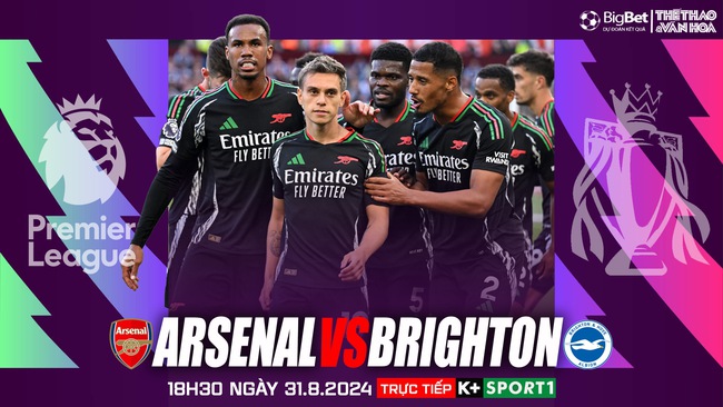 Nhận định, soi tỷ lệ Arsenal vs Brighton (18h30, 31/8), vòng 3 Ngoại hạng Anh - Ảnh 1.