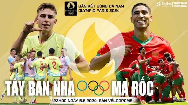 Nhận định, soi tỷ lệ Tây Ban Nha vs Ma rốc (23h00, 5/8), bán kết bóng đá nam Olympic 2024 - Ảnh 1.