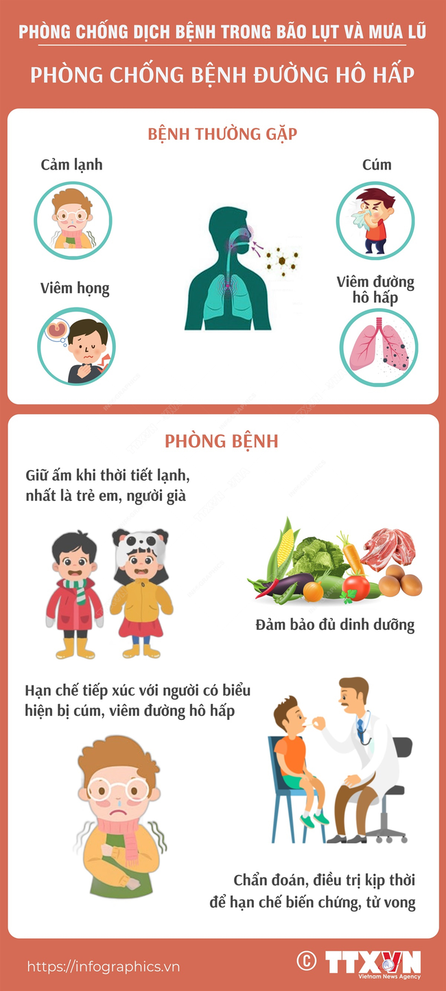 Phòng chống bệnh đường hô hấp sau bão lũ - Ảnh 1.