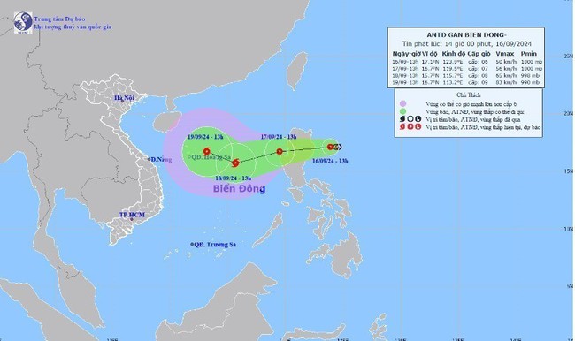  Áp thấp nhiệt đới có khả năng mạnh lên thành bão - Ảnh 1.