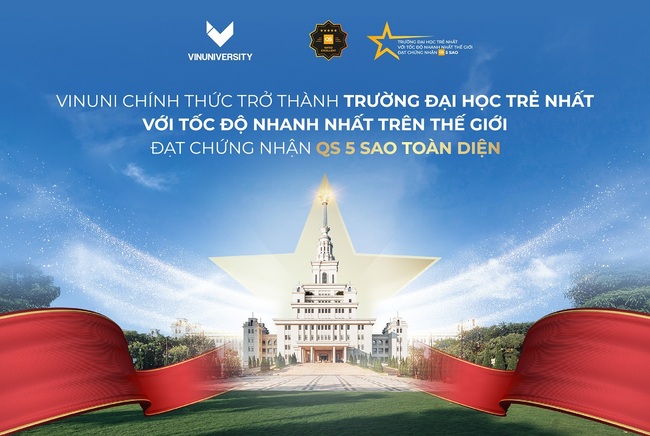 VinUni trở thành đại học trẻ nhất thế giới đạt chứng nhận QS 5 sao - Ảnh 1.