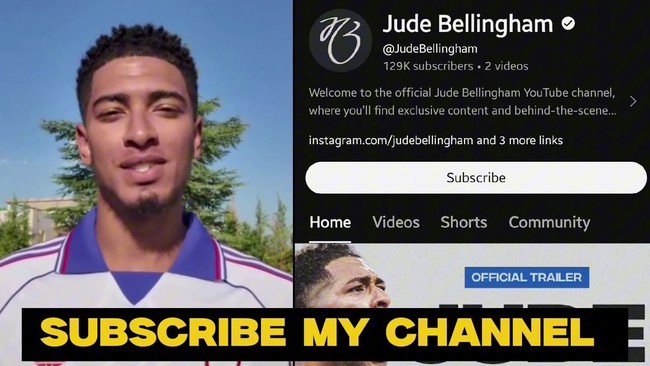 Jude Bellingham nối gót Ronaldo ra mắt kênh YouTube riêng, sức hút ra sao? - Ảnh 1.