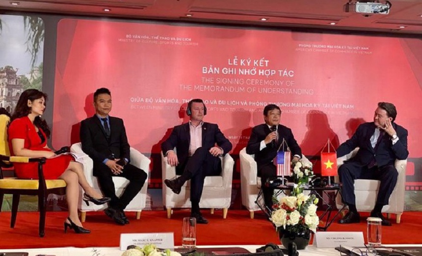 Bộ VHTTDL và Phòng thương mại Hoa Kỳ ký hợp tác phát triển toàn diện - Ảnh 3. Bộ VHTTDL và Phòng thương mại Hoa Kỳ ký hợp tác phát triển toàn diện - Ảnh 3.