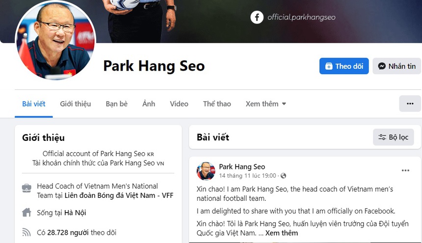 Facebook thầy Park được bao nhiêu người theo dõi trong ngày đầu tiên? - Ảnh 2.