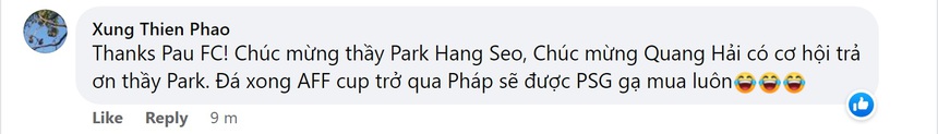Quang Hải dự AFF Cup, CĐV Việt Nam 'cảm ơn' Pau FC - Ảnh 7.
