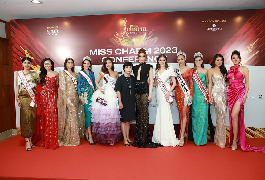 Dàn Hoa - Á hậu đọ sắc trên thảm đỏ Miss Charm: Lan Khuê quyền lực, thần thái lấn át Thảo Nhi Lê - Kim Duyên - Ảnh 6.