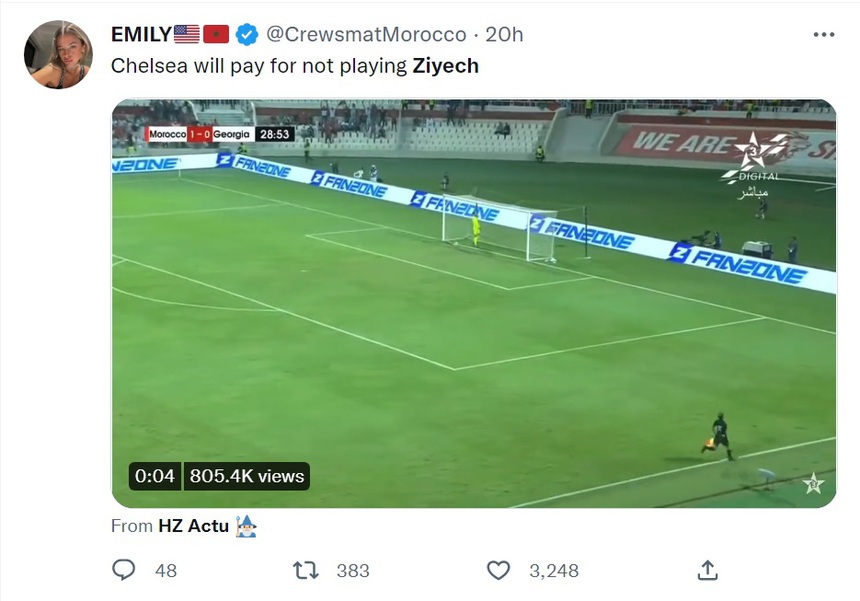 Ziyech lập siêu phẩm trước thềm World Cup 2022 - Ảnh 4.