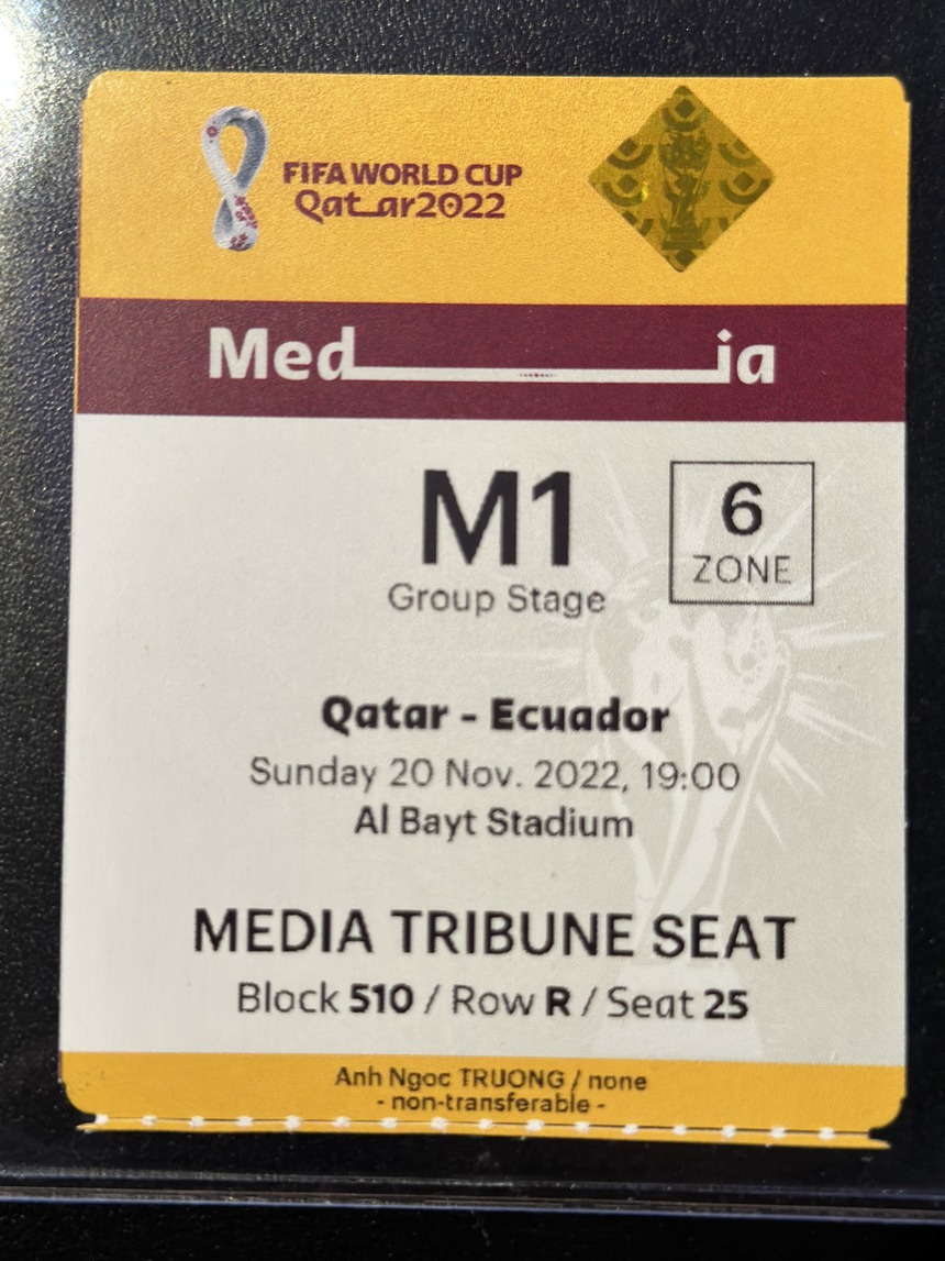 Nhà báo Trương Anh Ngọc được cấp thẻ tác nghiệp ở lễ khai mạc World Cup 2022 - Ảnh 2.