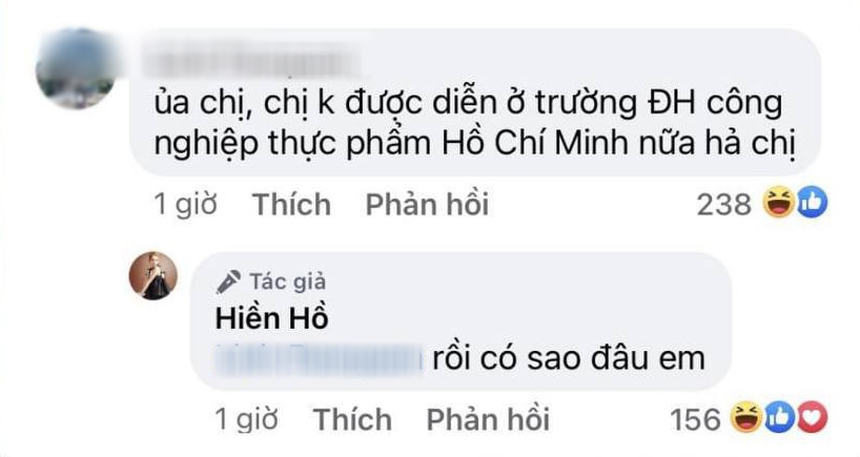 Hiền Hồ gây phẫn nộ vì đáp trả netizen chuyện bị trường Đại học hủy show phút chót - Ảnh 2. Hiền Hồ gây phẫn nộ vì đáp trả netizen chuyện bị trường Đại học hủy show phút chót - Ảnh 2.