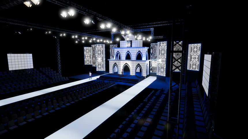 Trở lại mùa 14 với chủ đề “Cảm hứng di sản”,  Tuần lễ thời trang quốc tế Việt Nam thu đông 2022 đưa Tháp Rùa lên sân khấu  - Ảnh 3.