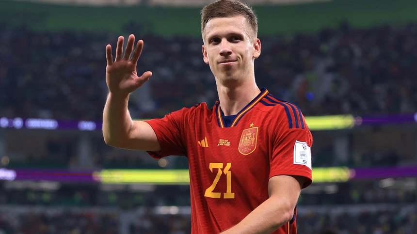 Bàn thắng thứ 100 của Tây Ban Nha tại World Cup được ghi do công của Dani Olmo Bàn thắng thứ 100 của Tây Ban Nha tại World Cup được ghi do công của Dani Olmo