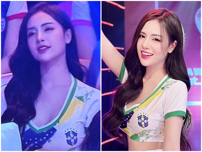 Loạt ảnh lên tivi - trên mạng của dàn hot girl Nóng cùng World Cup: Ai đủ sức cân ảnh cap màn hình? - Ảnh 1.