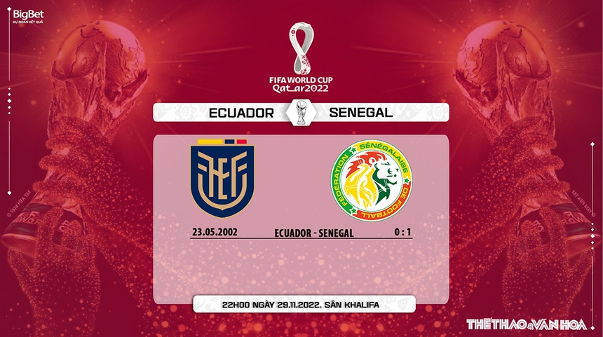 Nhận định kèo Ecuador vs Senegal (22h00, 29/11), World Cup 2022 - Ảnh 7. Nhận định kèo Ecuador vs Senegal (22h00, 29/11), World Cup 2022 - Ảnh 7.