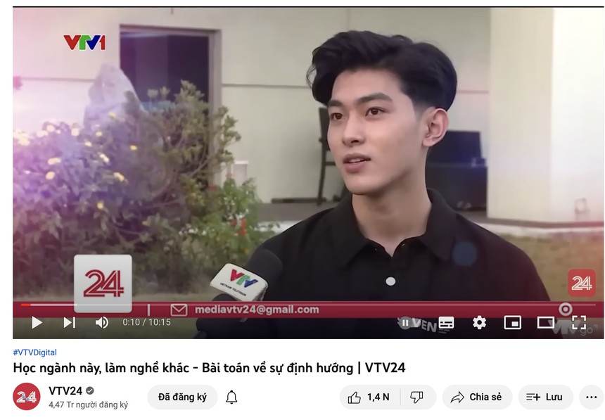 Trai đẹp học trái ngành bỗng nổi tiếng khi xuất hiện thoáng qua trên sóng VTV: Từng đóng TVC quảng cáo cho trường, nhan sắc đời thường còn đỉnh hơn nữa - Ảnh 1. Trai đẹp học trái ngành bỗng nổi tiếng khi xuất hiện thoáng qua trên sóng VTV: Từng đóng TVC quảng cáo cho trường, nhan sắc đời thường còn đỉnh hơn nữa - Ảnh 1.