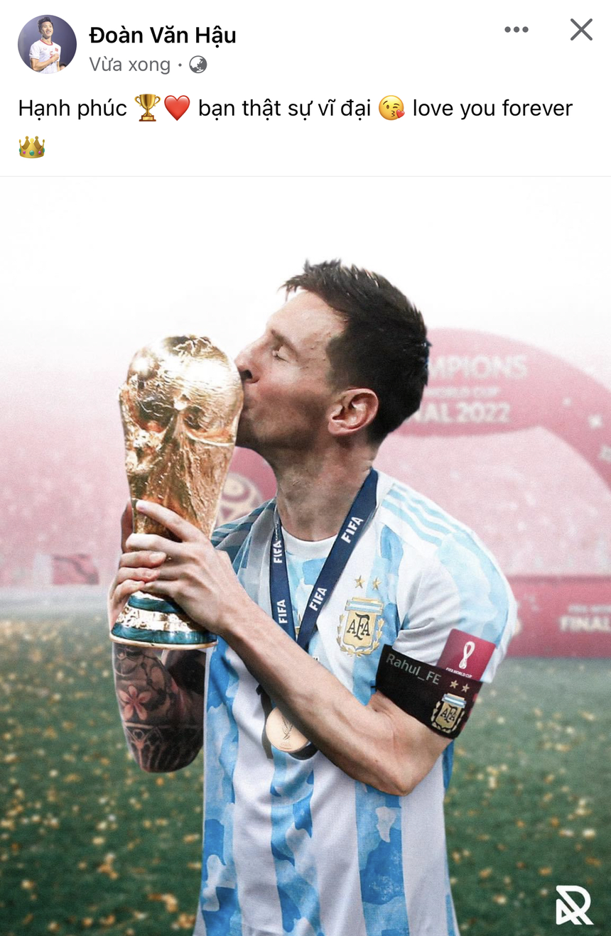 Thùy Tiên, vợ chồng Bình An và dàn sao Vbiz "không ngủ" trong đêm Messi vô địch World Cup - Ảnh 3.