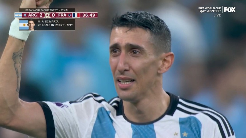 Di Maria rơi nước mắt khi ghi bàn thắng cho Argentina trong trận chung kết World Cup - Ảnh 3. Di Maria rơi nước mắt khi ghi bàn thắng cho Argentina trong trận chung kết World Cup - Ảnh 3.