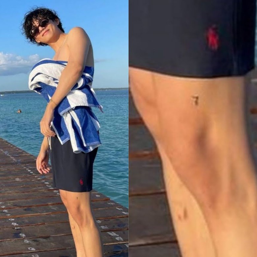 Hình xăm của Suga và V BTS đã bị lộ? - Ảnh 3.