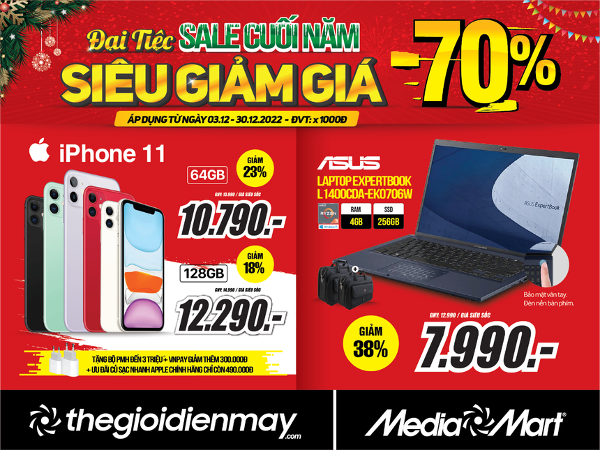 Đại tiệc sale cuối năm - Siêu giảm giá đến 70% tại MediaMart - Ảnh 4. Đại tiệc sale cuối năm - Siêu giảm giá đến 70% tại MediaMart - Ảnh 4.
