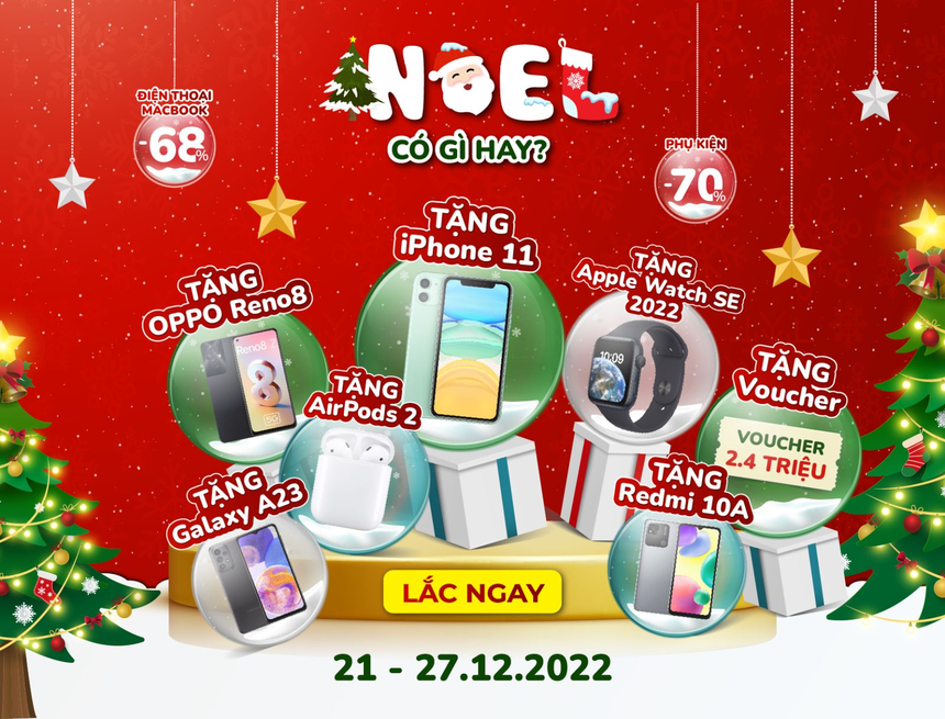 24hStore ưu đãi lên tới 70% nhân dịp Giáng sinh - Ảnh 1.