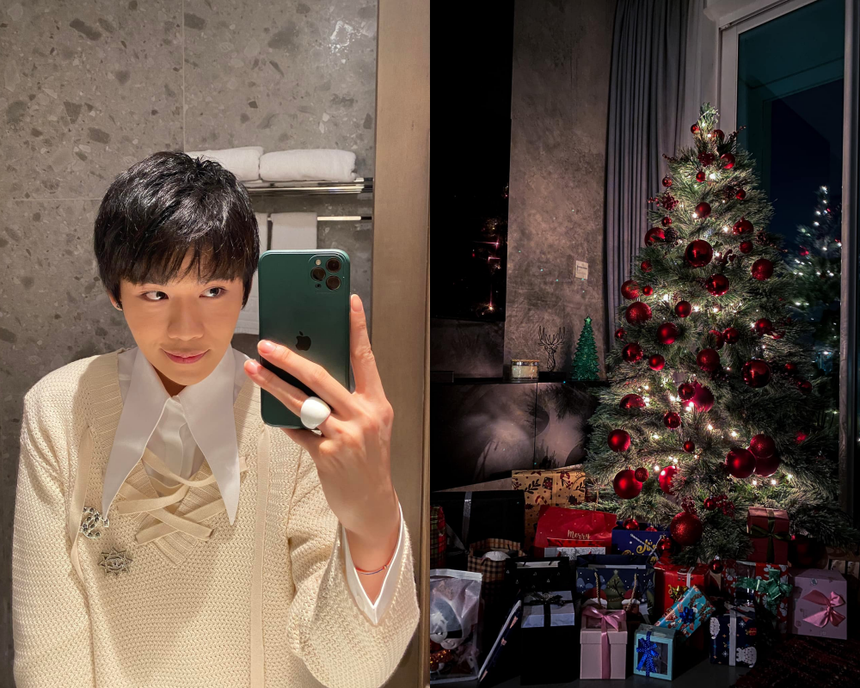 Sao Việt 'lên đèn' đón Giáng sinh: Bảo Thy cực hoành tráng ở khu nhà giàu, nhà Cường Đô La lộng lẫy  - Ảnh 16.