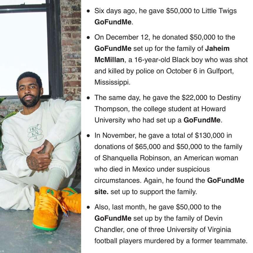 Bất ngờ với khoản tiền từ thiện âm thầm của Kyrie Irving 3 tháng vừa qua - Ảnh 3.