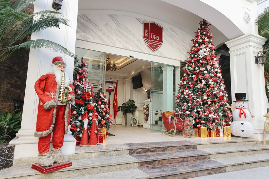 Không khí giáng sinh tại các trường Đại học: Nơi có máy phun tuyết nhân tạo, nơi lung linh, rực rỡ như lễ hội ánh sáng - Ảnh 7.