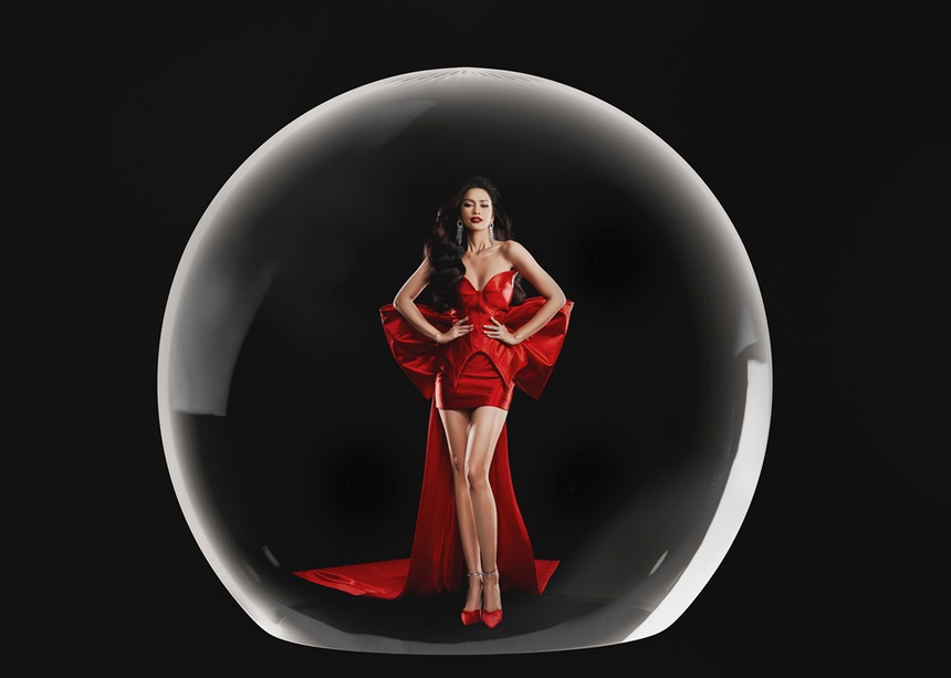 Sau nhiều tranh cãi về nhan sắc, Hoa hậu Ngọc Châu gây bất ngờ với diện mạo trước khi lên đường thi Miss Universe - Ảnh 3.