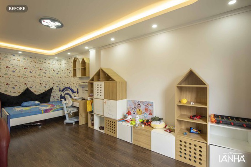 "Xoá" nỗi sợ của con trai trong phòng ngủ quá rộng, Gigi Hương Giang quyết định chi 200 triệu cải tạo phòng 42m2 thành 5 lớp không gian kích thích sáng tạo - Ảnh 4.