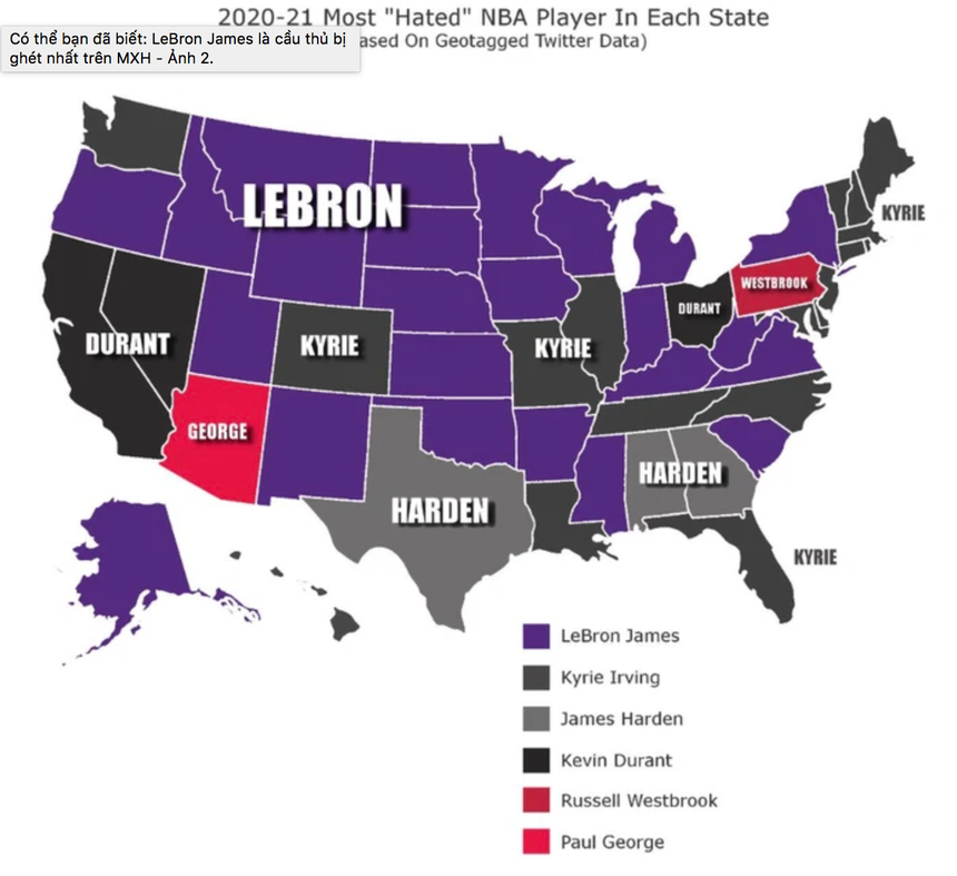 Kyrie Irving soán ngôi LeBron James, “ẵm trọn” danh hiệu cầu thủ bị ghét bậc nhất - Ảnh 2.
