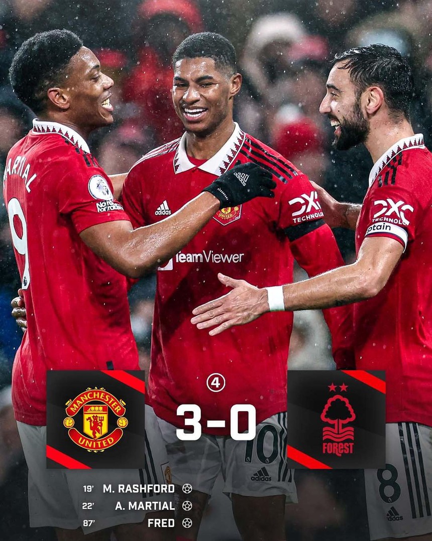 Video bàn thắng trận MU vs Nottingham: Rashford và Martial lập công - Ảnh 3.