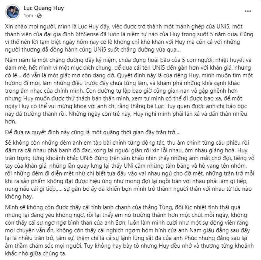 Một thành viên Uni5 tuyên bố rời nhóm, cảm ơn tất cả mọi người nhưng trừ Đông Nhi! - Ảnh 2.