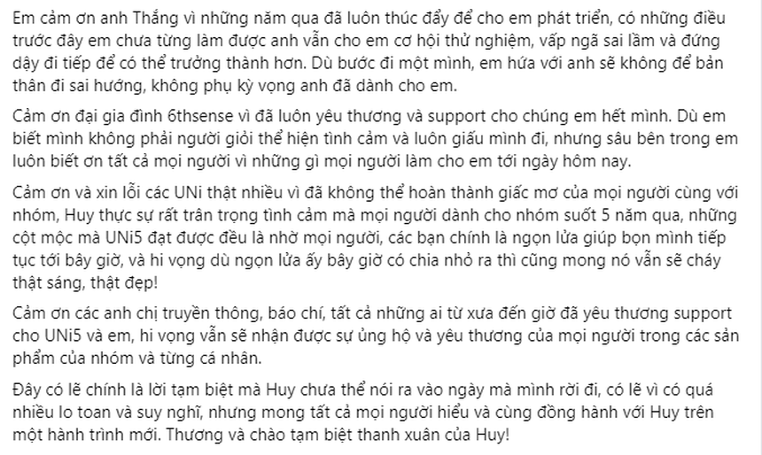 Một thành viên Uni5 tuyên bố rời nhóm, cảm ơn tất cả mọi người nhưng trừ Đông Nhi! - Ảnh 3.