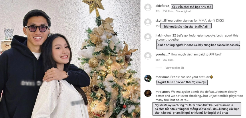 Đoàn Văn Hậu phải khóa bình luận Facebook, Instagram vì bị fan Malaysia, Indonesia "tấn công" - Ảnh 1.