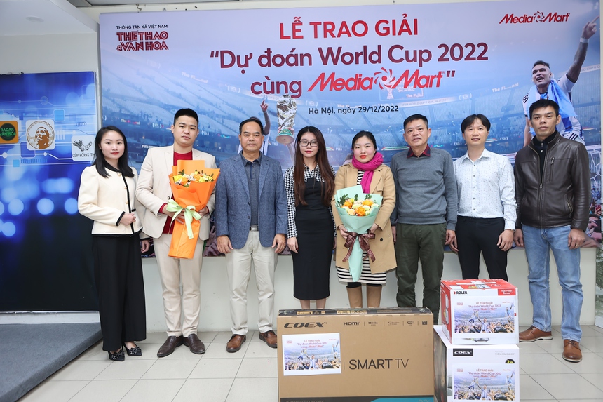 Trao thưởng cuộc thi "Dự đoán World Cup 2022 cùng MediaMart" - Ảnh 5. Trao thưởng cuộc thi "Dự đoán World Cup 2022 cùng MediaMart" - Ảnh 5.