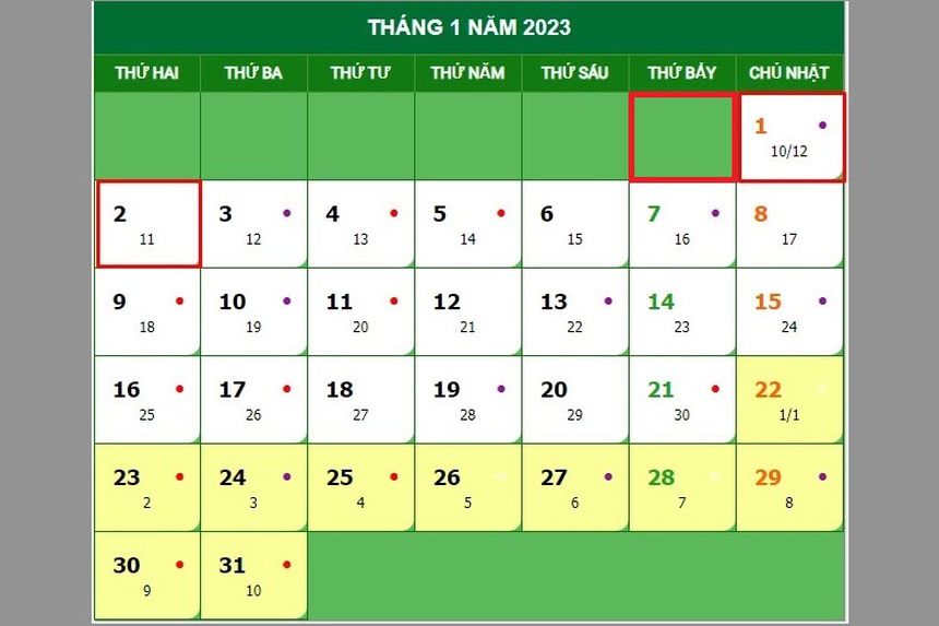 Lịch nghỉ Tết Dương lịch 2023 của học sinh, sinh viên 63 tỉnh thành trên cả nước  - Ảnh 2.