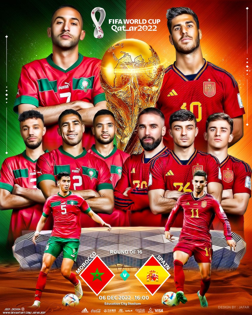 Dự đoán có thưởng World Cup 2022 vòng 16 đội: Trận Maroc - Tây Ban Nha - Ảnh 1. Dự đoán có thưởng World Cup 2022 vòng 16 đội: Trận Maroc - Tây Ban Nha - Ảnh 1.
