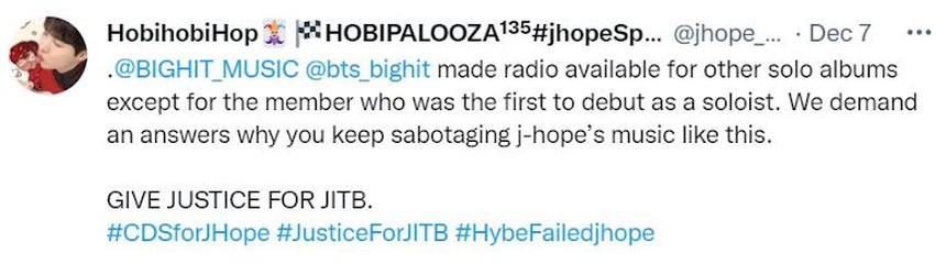 Báo giới vào cuộc sau khi ARMY tố HYBE ngược đãi J-Hope BTS - Ảnh 8. Báo giới vào cuộc sau khi ARMY tố HYBE ngược đãi J-Hope BTS - Ảnh 8.