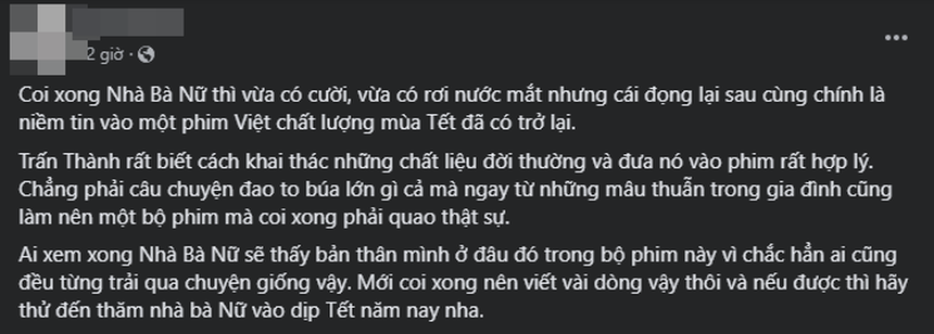 Khán giả review nóng 'Nhà bà nữ' của Trấn Thành: Hay và tiết chế hơn hẳn 'Bố già', niềm tin vào phim Việt đã trở lại rồi! - Ảnh 12.