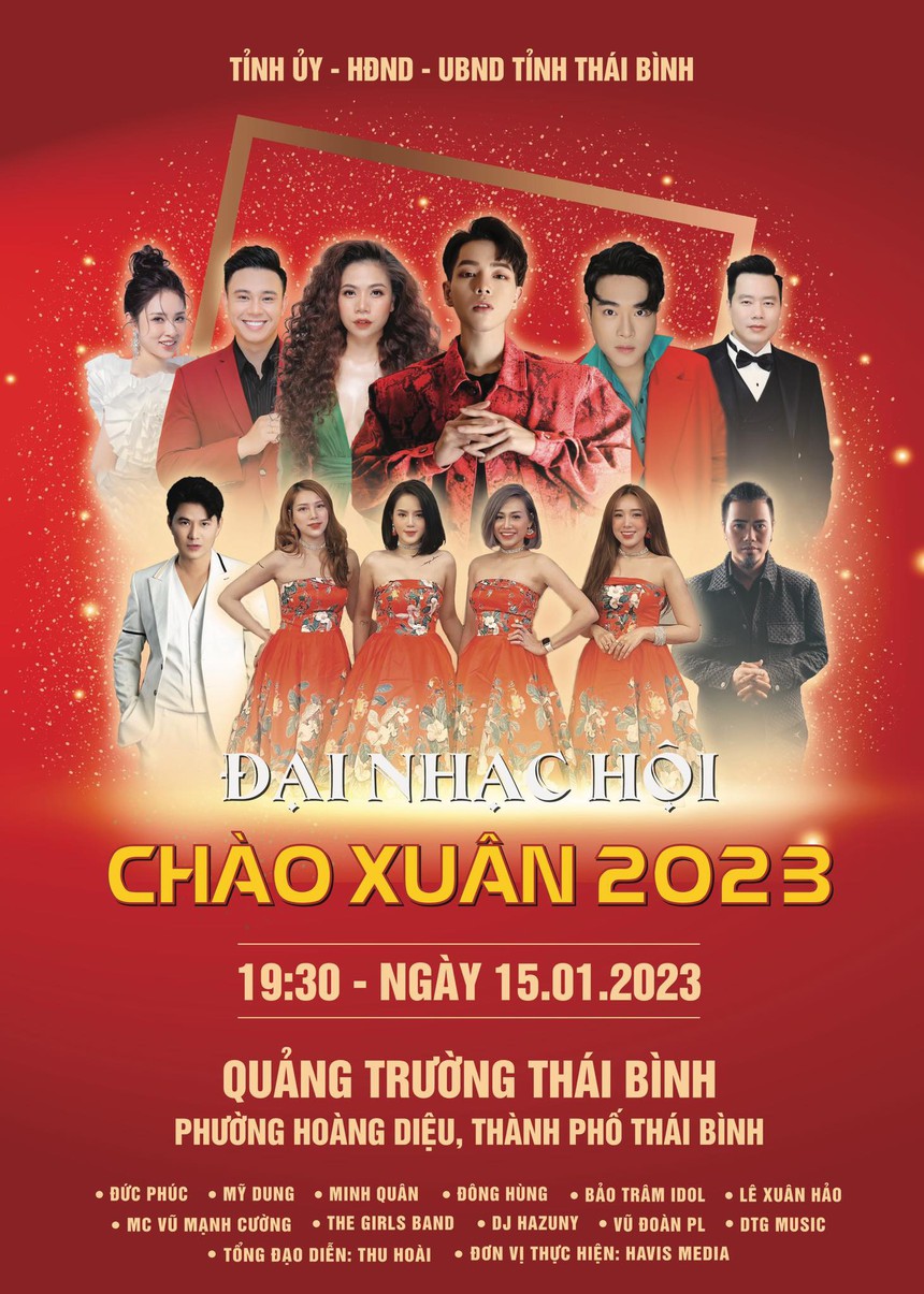 Thái Bình: Đại nhạc hội Chào Xuân 2023 - Ảnh 1. Thái Bình: Đại nhạc hội Chào Xuân 2023 - Ảnh 1.