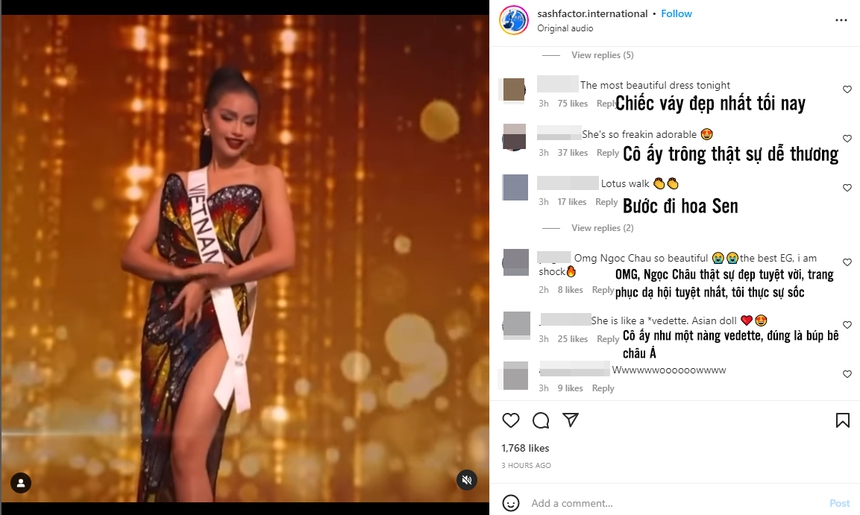 Trình diễn cực “đốt mắt” tại đêm Bán kết Miss Universe 2022, Ngọc Châu được khán giả quốc tế nhận xét ra sao? - Ảnh 4. Trình diễn cực “đốt mắt” tại đêm Bán kết Miss Universe 2022, Ngọc Châu được khán giả quốc tế nhận xét ra sao? - Ảnh 4.