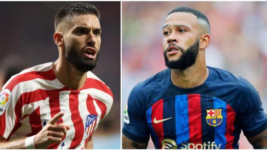 Barca muốn đổi Depay (phải) nhằm có được sự phục vụ của Carrasco Barca muốn đổi Depay (phải) nhằm có được sự phục vụ của Carrasco