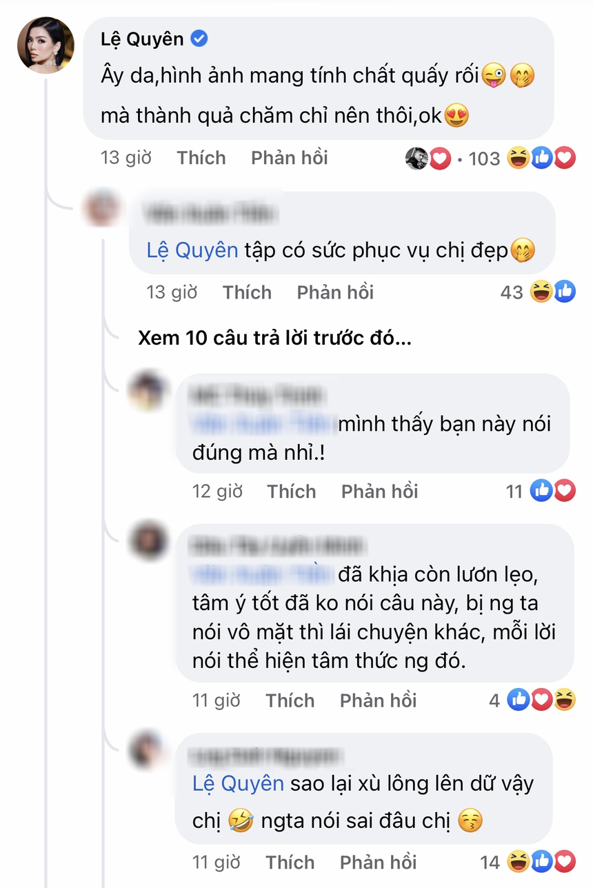 Lệ Quyên 'xù lông' đáp trả bình luận kém duyên về tình trẻ nhưng bị phản ứng ngược? - Ảnh 3. Lệ Quyên 'xù lông' đáp trả bình luận kém duyên về tình trẻ nhưng bị phản ứng ngược? - Ảnh 3.