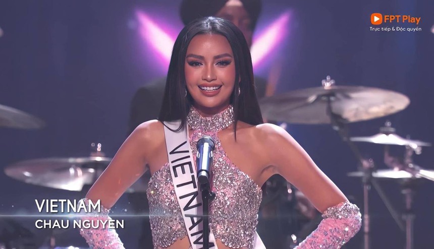 Ngọc Châu xuất hiện cực nổi bật, hô vang hai chữ Việt Nam tại Chung kết Miss Universe 2022 - Ảnh 3. Ngọc Châu xuất hiện cực nổi bật, hô vang hai chữ Việt Nam tại Chung kết Miss Universe 2022 - Ảnh 3.