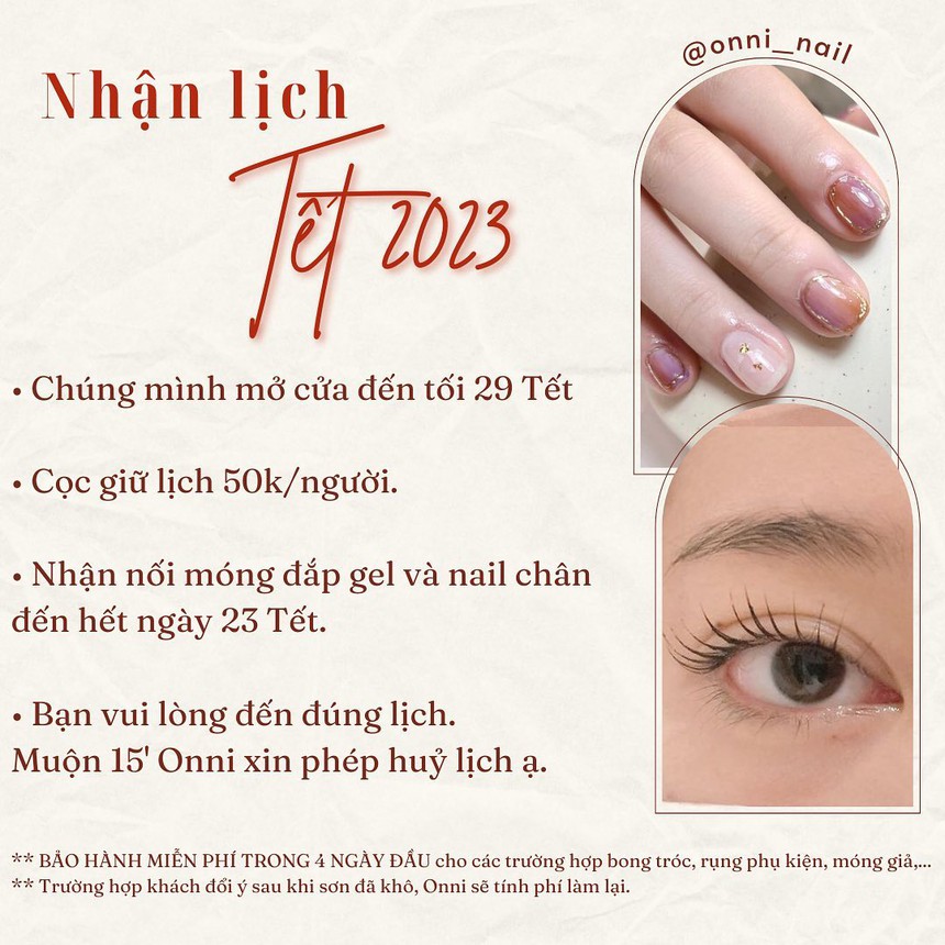 Cập nhật lịch làm nail Tết của các tiệm nail hot tại Hà Nội  - Ảnh 6.