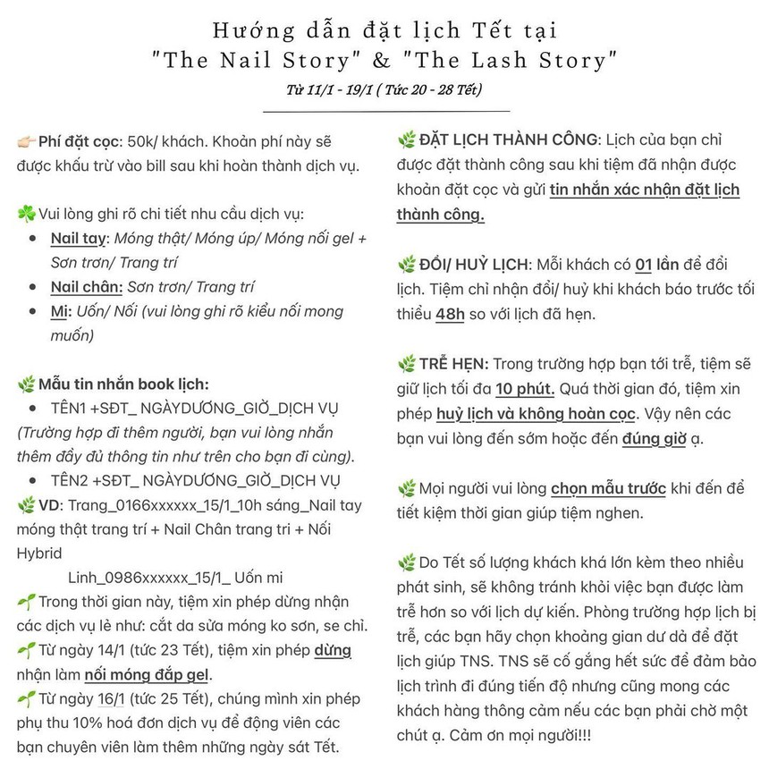 Cập nhật lịch làm nail Tết của các tiệm nail hot tại Hà Nội  - Ảnh 14.